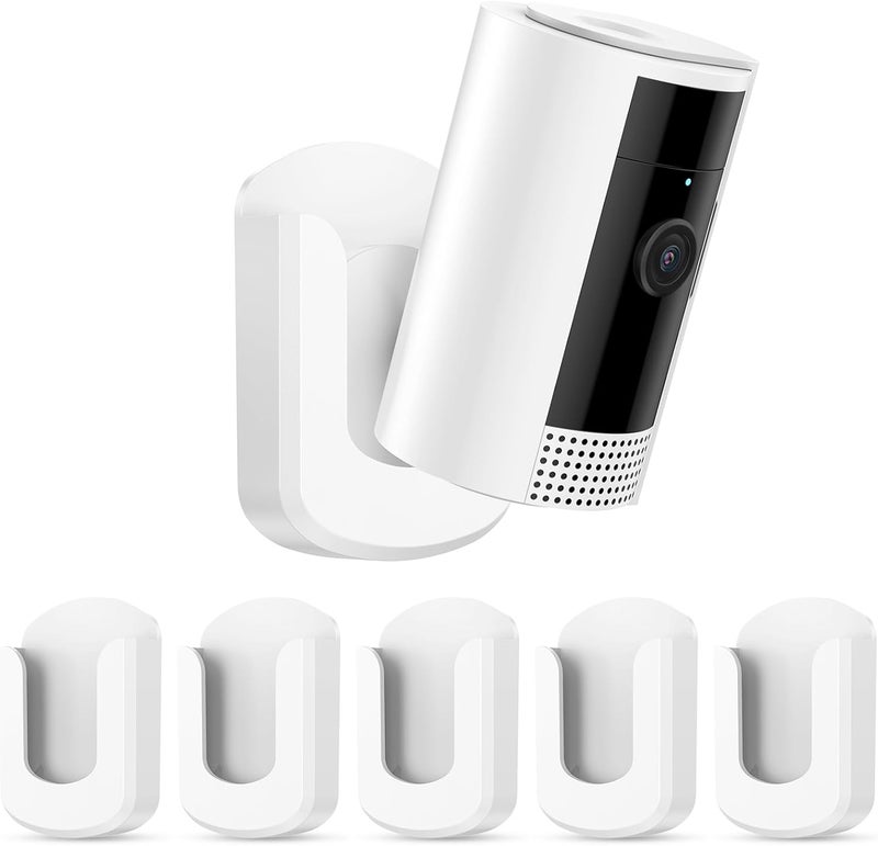 KTCEFE No Drill Ring Indoor Cam Adhesive Wall Mount Bracket - No Screws Needed, Easy Install - Compatible with Ring Cameras(1st Gen and 2nd Gen) for Home Surveillance (5 Pack) - Image 1